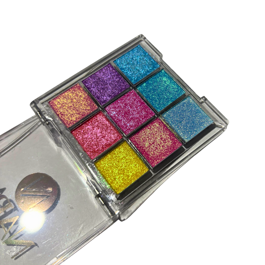 Paleta de pigmentos brillantes
